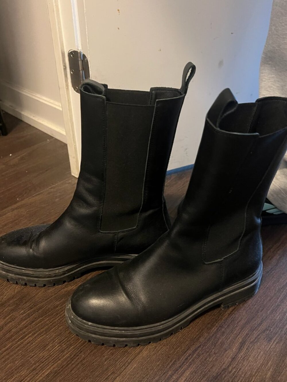 L'Intervalle Black Leather Chelsea Boots - Women Size 40 EU